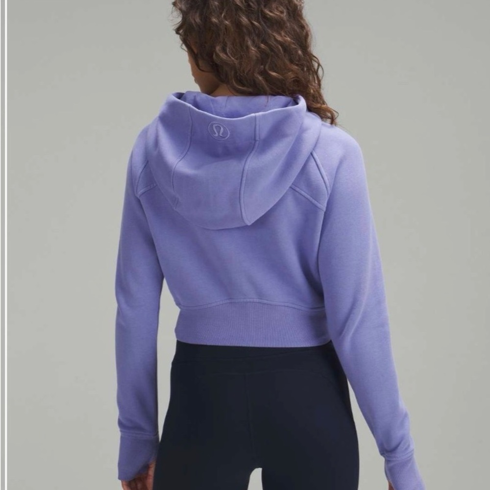 Lululemon athletica Scuba Full Zip Cropped Hoodie Size 6 in Dark Lavender - Picture 2 of 11